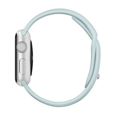 Curea iUni compatibila cu Apple Watch 1/2/3/4/5/6/7, 44mm, Silicon, Turquoise