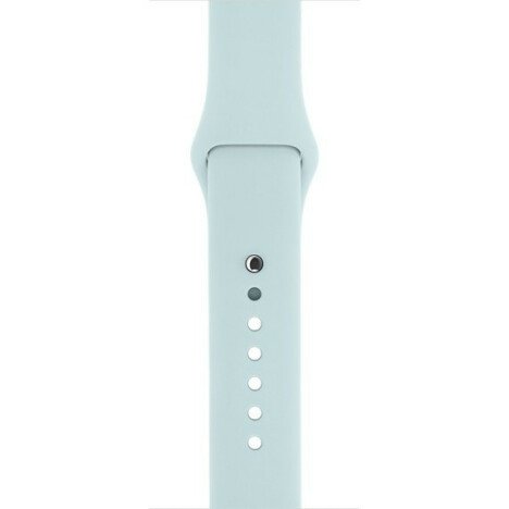 Curea iUni compatibila cu Apple Watch 1/2/3/4/5/6/7, 44mm, Silicon, Turquoise