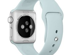 Curea iUni compatibila cu Apple Watch 1/2/3/4/5/6/7, 44mm, Silicon, Turquoise